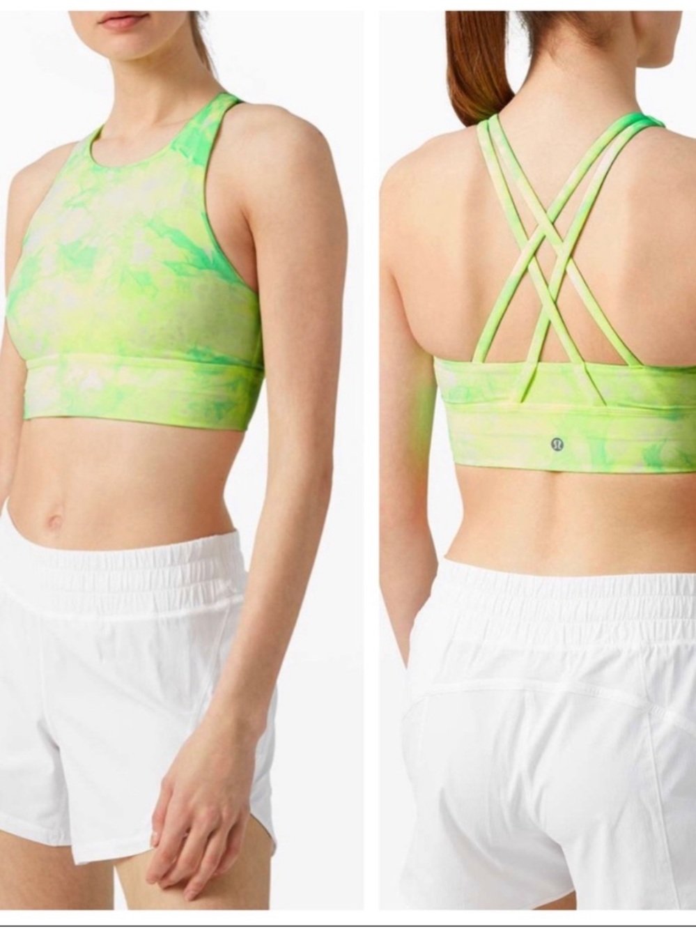 Lululemon Energy Bra High Neck Long Line Shibori *Medium Support B-D Size 6